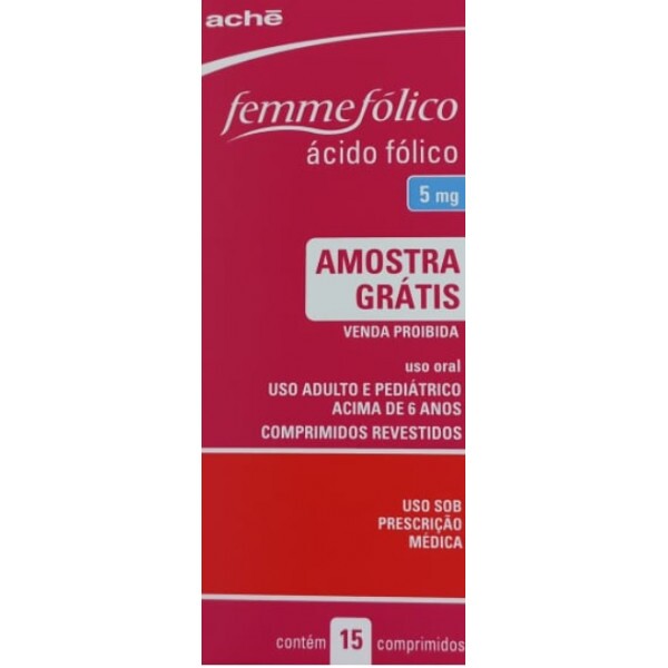 Femmefólico - Ácido Fólico 5mg - 15 Comprimidos